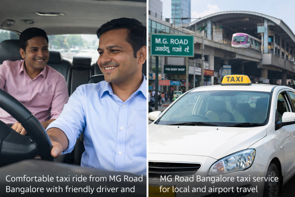 Taxi booking in MG Road