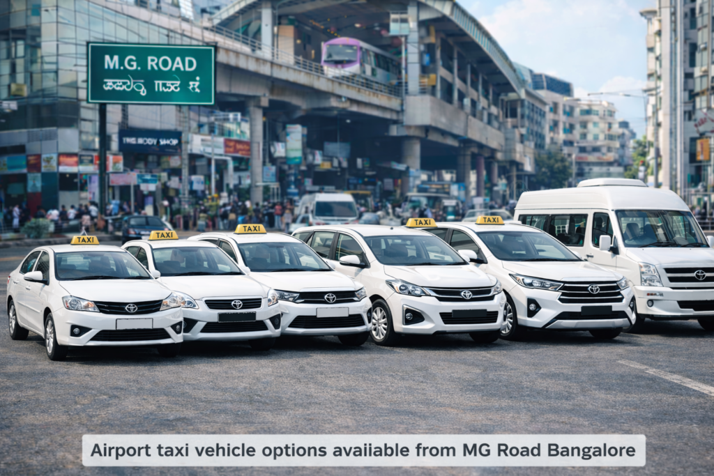 Book airport taxi from MG Road