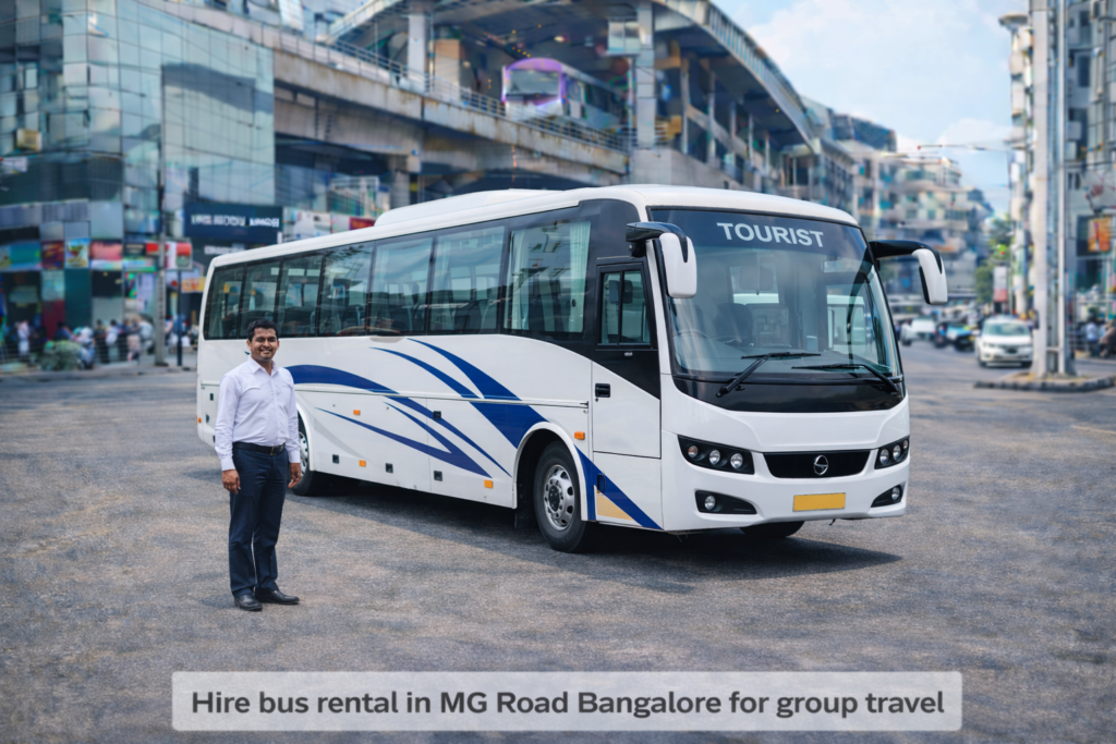 Hire bus rental in MG Road