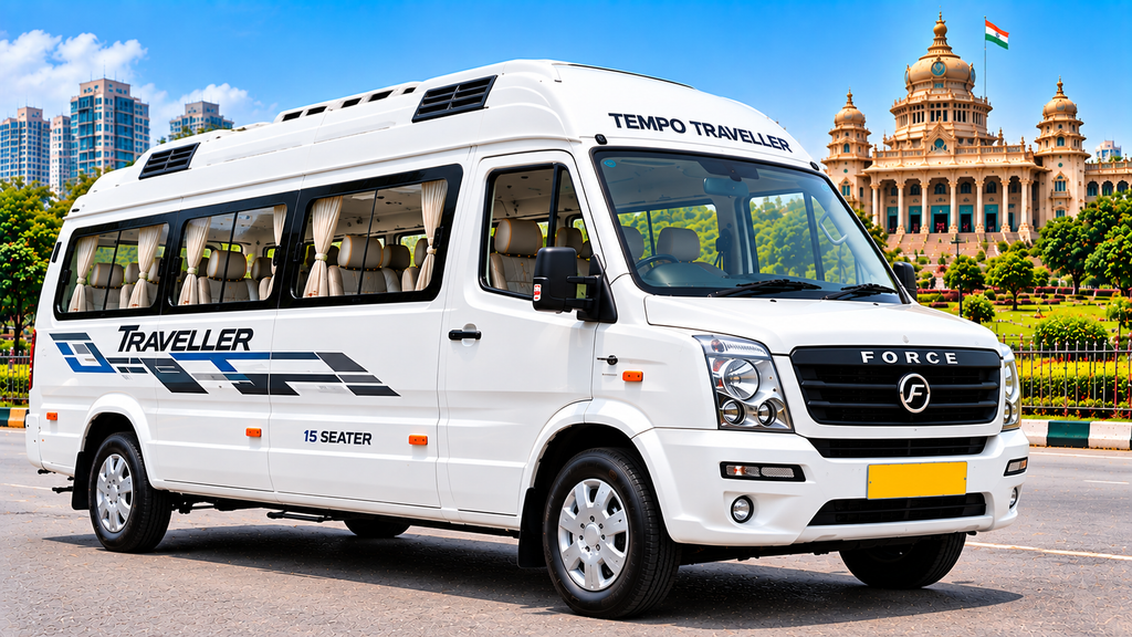 15 seater Tempo Traveller Bangalore for family and group travel