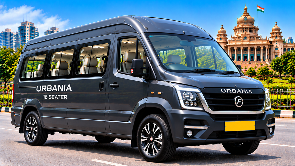 16 seater Urbania rental Bangalore for comfortable group travel