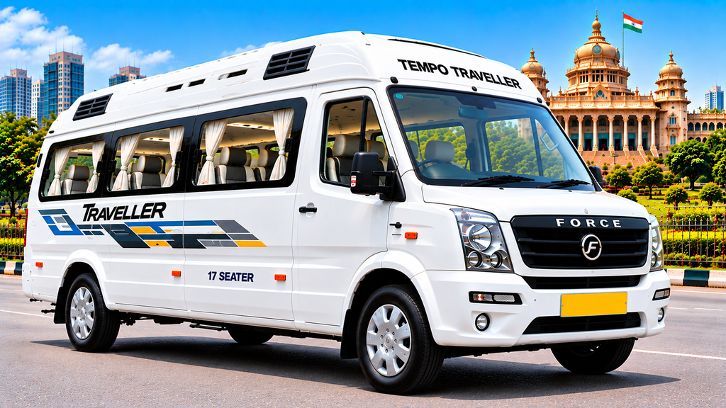 17 seater Tempo Traveller Bangalore for group travel