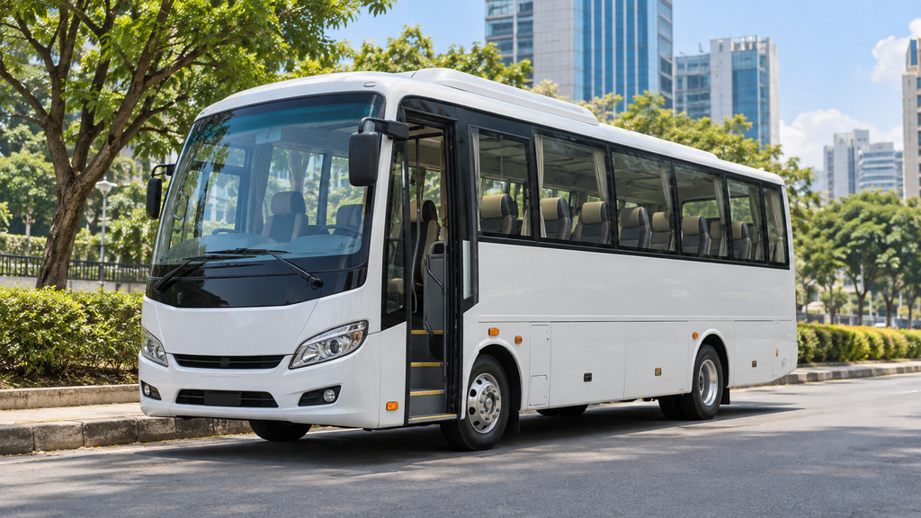 25 seater mini bus rental in Bangalore with push-back seats