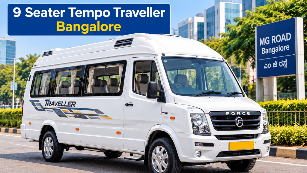 9 seater Tempo Traveller Bangalore for family and group travel