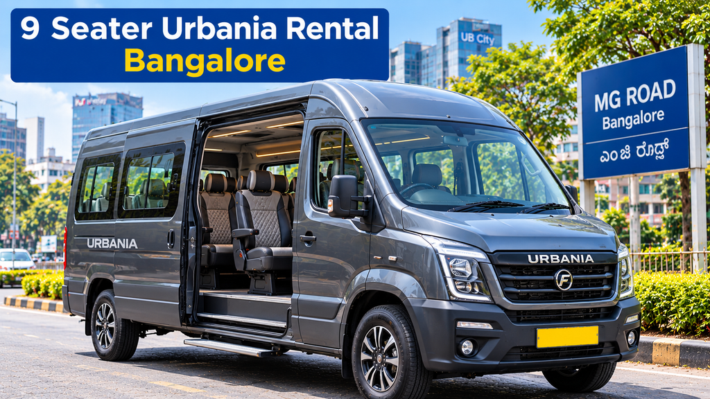  9 seater Urbania rental Bangalore for comfortable group travel
