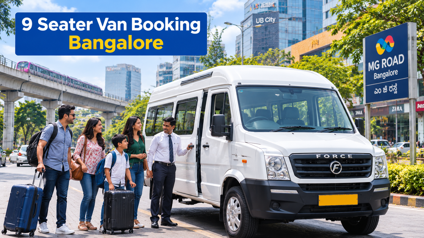 9 seater van booking Bangalore
