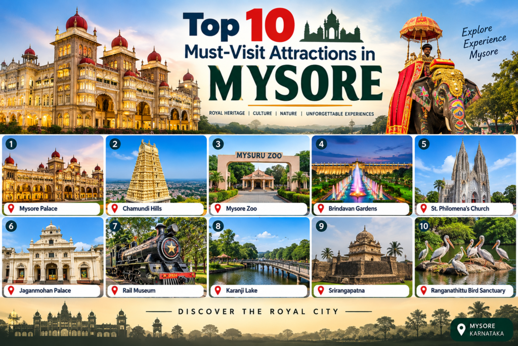 Top 10 Must-Visit Attractions in Mysore