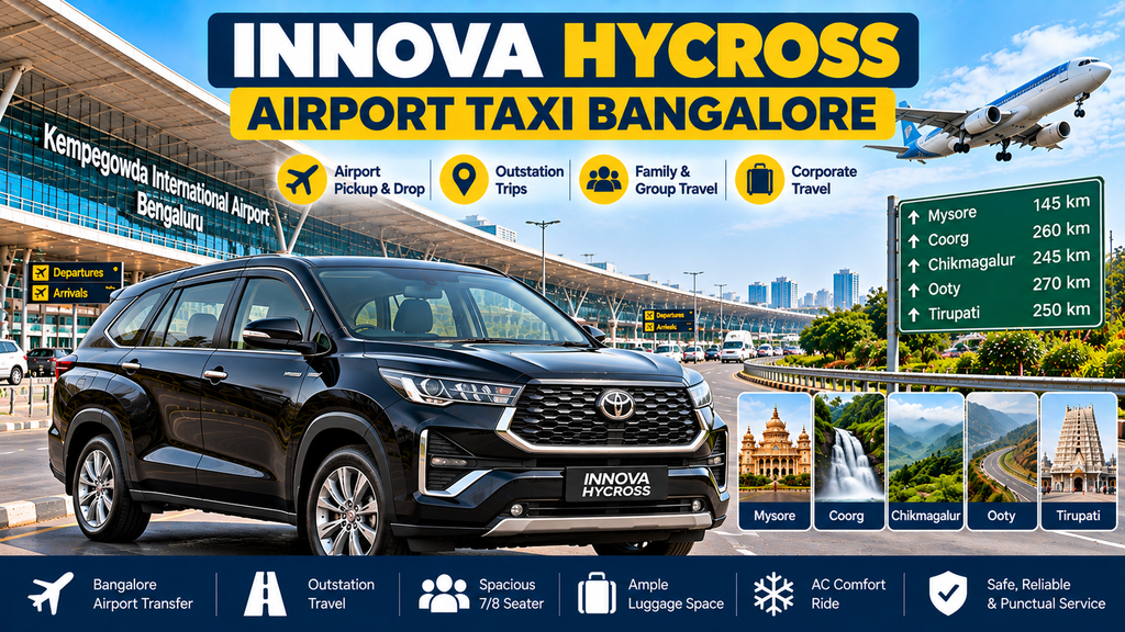 Innova Hycross airport taxi Bangalore
