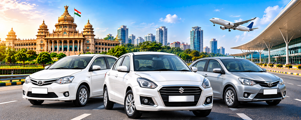 Swift Dzire and Toyota Etios taxi booking Bangalore