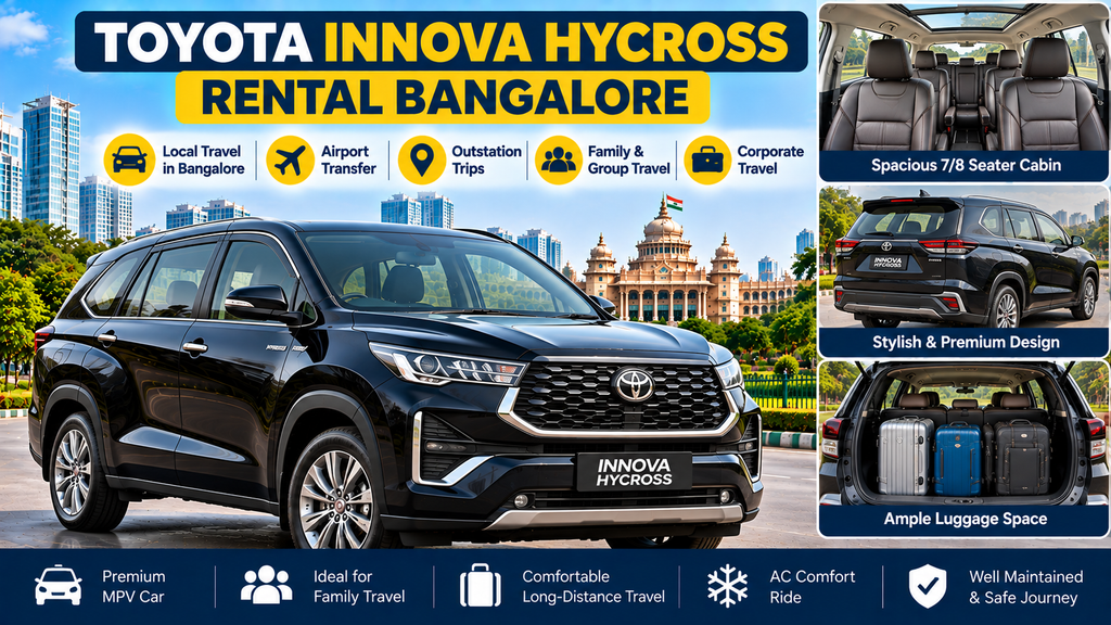 Toyota Innova Hycross rental Bangalore